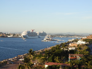 Mazatlan harbour with cruise ships